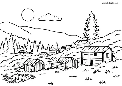 Artvin Gorgit Yaylası Boyama Sayfası