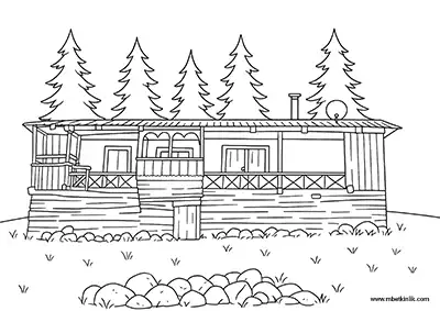Artvin Cancır Yaylası Evi Boyama Sayfası
