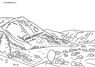 Artvin Sahara Yaylası Boyama Sayfası
