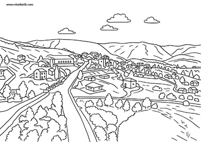 Bingöl Adaklı Manzarası Boyama Sayfası