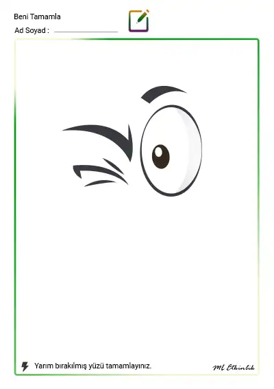 Hayal Et ve Tamamla – Göz Kırpan İfade