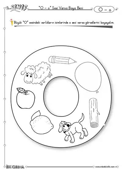 1. Sınıf İlk Okuma O Sesi Etkinliği – Boya Beni Çalışması