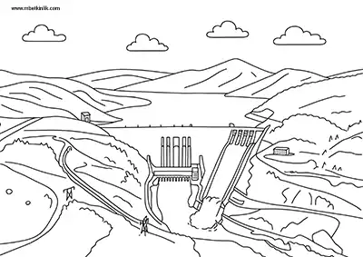 Bingöl Kanireş Barajı Boyama Sayfası