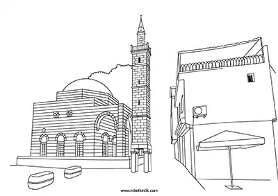 Diyarbakır Dört Ayaklı Minare ve Şeyh Mutahhar Camii Boyama Sayfası