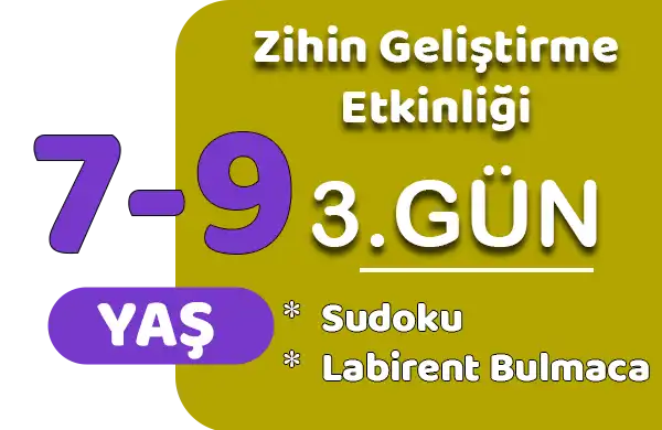 Zihin Geliştirme – Sudoku ve Labirent Etkinliği (3. Gün)