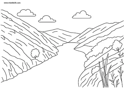 Bingöl Peri Suyu Çayı Boyama Sayfası