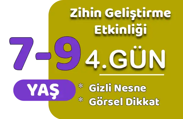 Zihin Geliştirme – Gizli Nesne ve Görsel Dikkat Etkinliği (4. Gün)