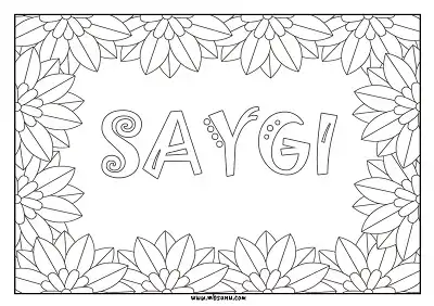 Değerler Eğitimi – Saygı Değeri Desenli Boyama Sayfası