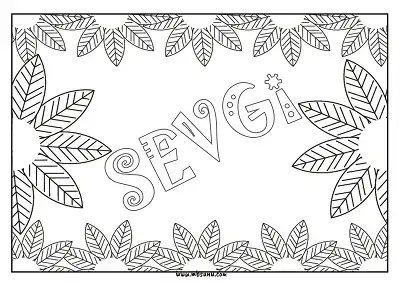 Değerler Eğitimi – Sevgi Değeri Desenli Boyama Sayfası
