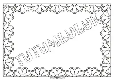 Değerler Eğitimi – Tutumluluk Değeri Desenli Boyama Sayfası