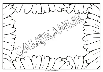 Değerler Eğitimi – Çalışkanlık Değeri Desenli Boyama Sayfası
