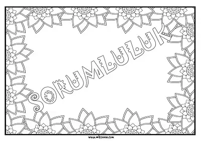 Değerler Eğitimi – Sorumluluk Değeri Desenli Boyama Sayfası
