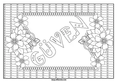 Değerler Eğitimi – Güven Değeri Desenli Boyama Sayfası