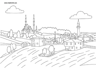 Trabzon Haçka Yaylası Boyama Sayfası