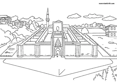 Aksaray Sultan Han Kervansarayı Boyama Sayfası