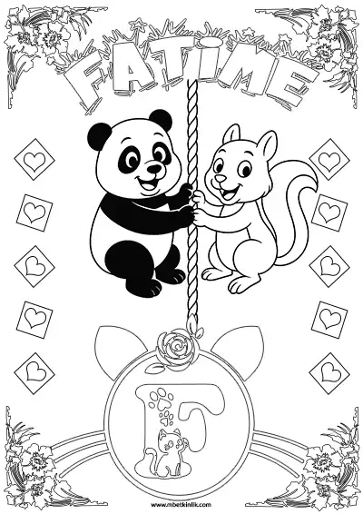 İsimli Hayvan Boyama Sayfası – Fatime