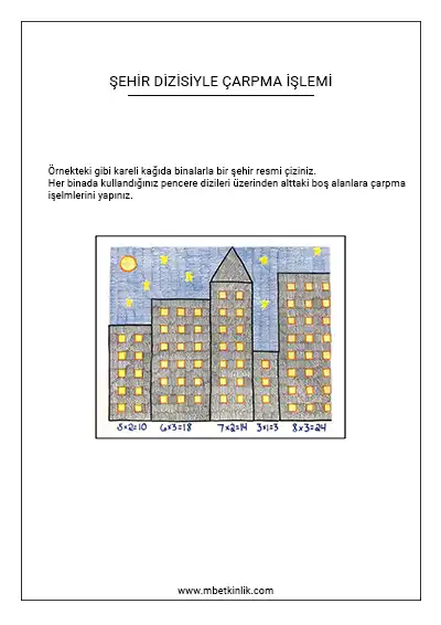 2. Sınıf Matematik – Şehir Dizisiyle Çarpma Etkinliği